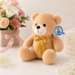 Oso Beige con Moño Dorado