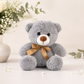 Oso Teddy Gris con Moño Dorado