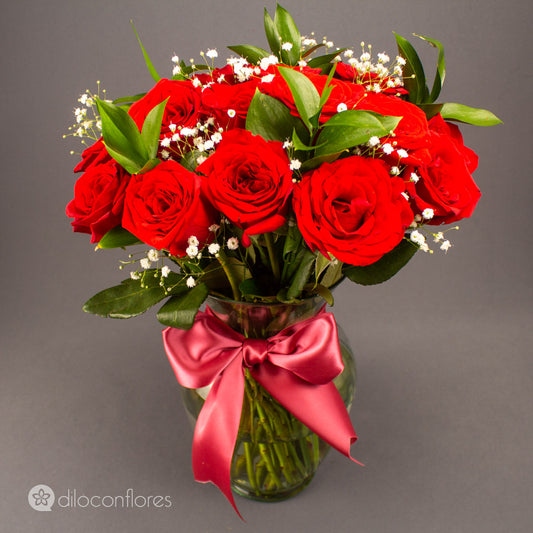 Destellos de pasión [24 rosas rojas]